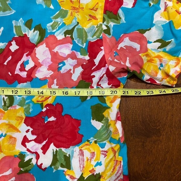 Bev Vintage Hawaiian Tropical Floral Multicolor Cotton Shirt Men's Size Medium - Picture 5 of 7